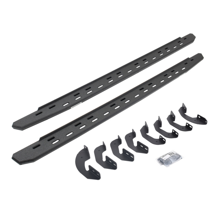Go Rhino RB30 Slim Line Running Boards with Brackets Kit For Crew Max Only Model 69641687ST