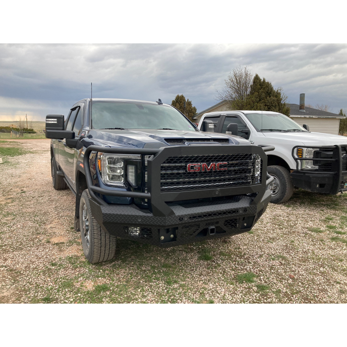 Bodyguard FT Front Extreme - Sensor Cutouts Fog Cutouts Receiver W/ Mesh Grille No Camera Harness Gloss Black Powder Coat Model JEG20BYGMN