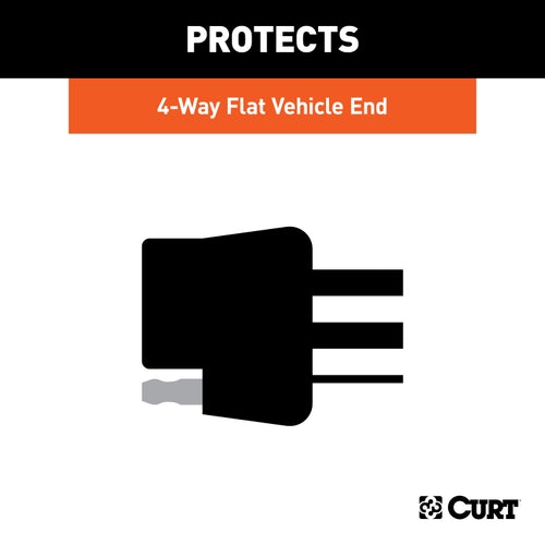 CURT Vehicle-Side 4-Pin Flat Trailer Wiring Harness Connector Dust Cover Model 58201