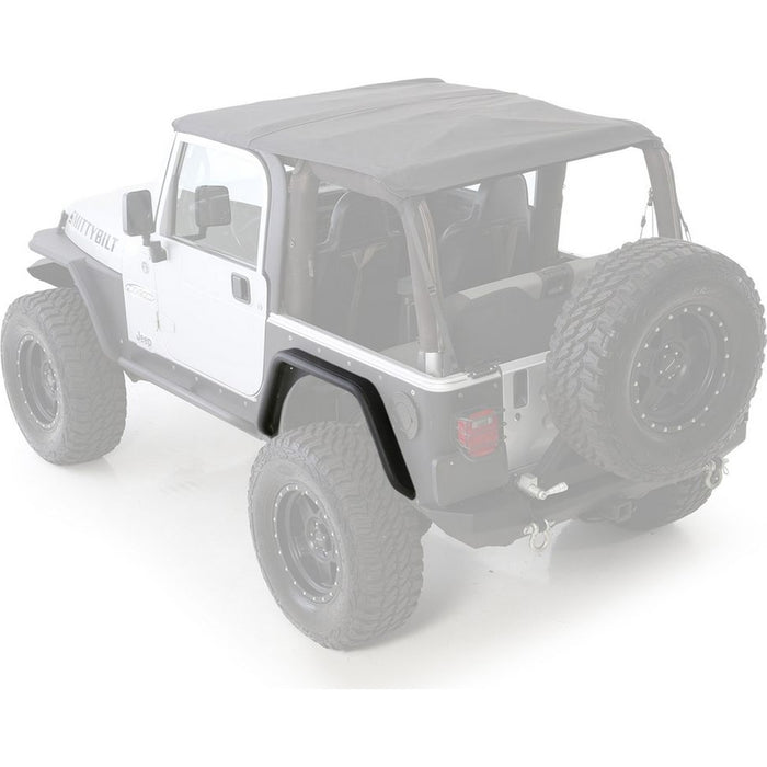 Smittybilt XRC Rear 3" Fender Flate Pair - Textured Black (97-06 TJ) Model 76875