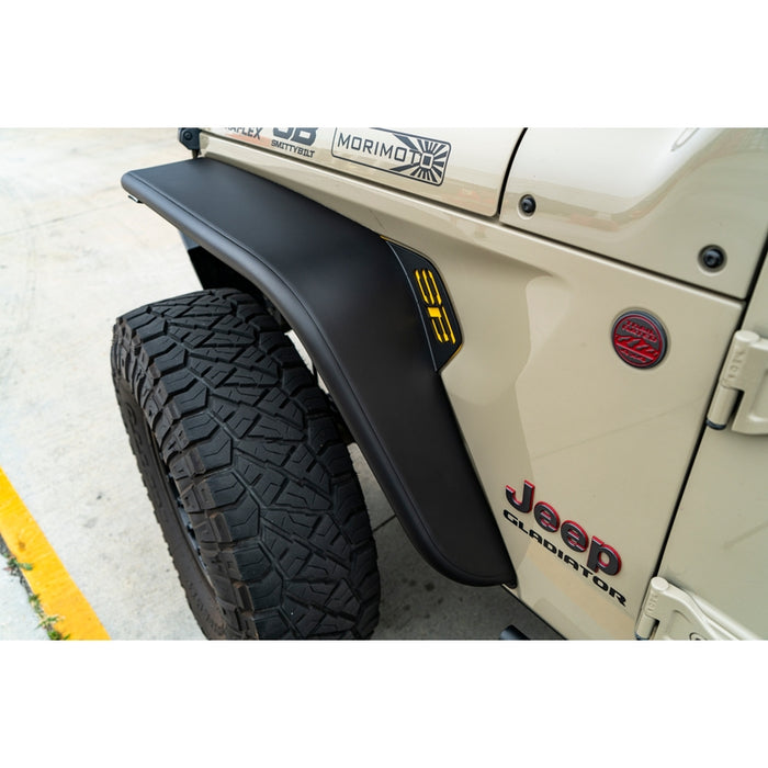 Smittybilt XRC Front Tube Fender Pair - Textured Black (18+ JL/JT) Model 77852