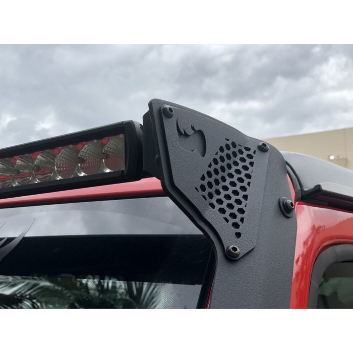 Go Rhino XE Windshield Light Mount for Jeep Wrangler JL/Gladiator JT, fits 50" Light Bar Model 730500T