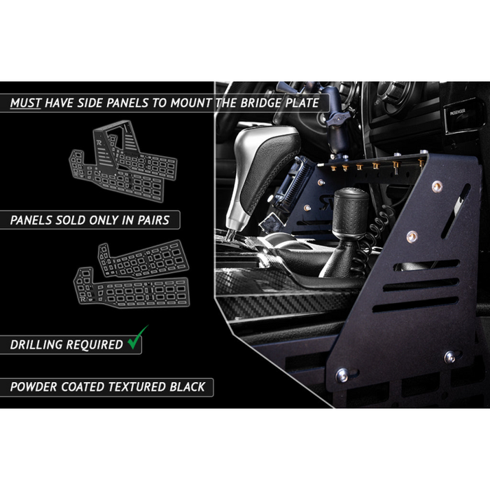 Rago Fabrication 2010-2023 5th Gen Toyota 4Runner Center Console Molle Storage Panel Model R1019T4RUNCCMP-P