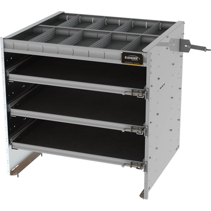 Ranger Design Axess Tray sliding cargo tray with 1 shelf 42"H - 3 drawers Model 5037-3