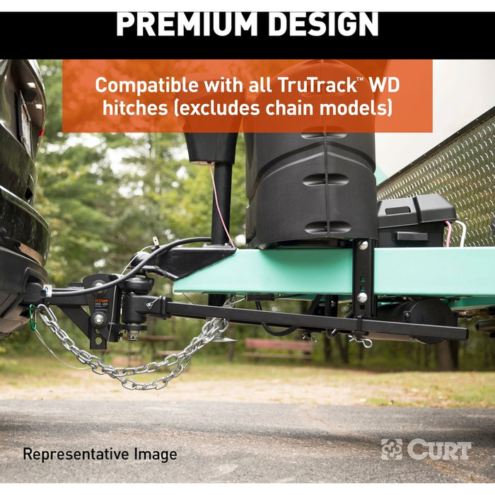 CURT TruTrack Heavy-Duty Adjustable Weight Distribution Hitch Support Brackets (2-Pack) Fits 6-Inch Trailer Frames - 17517 Model 17517
