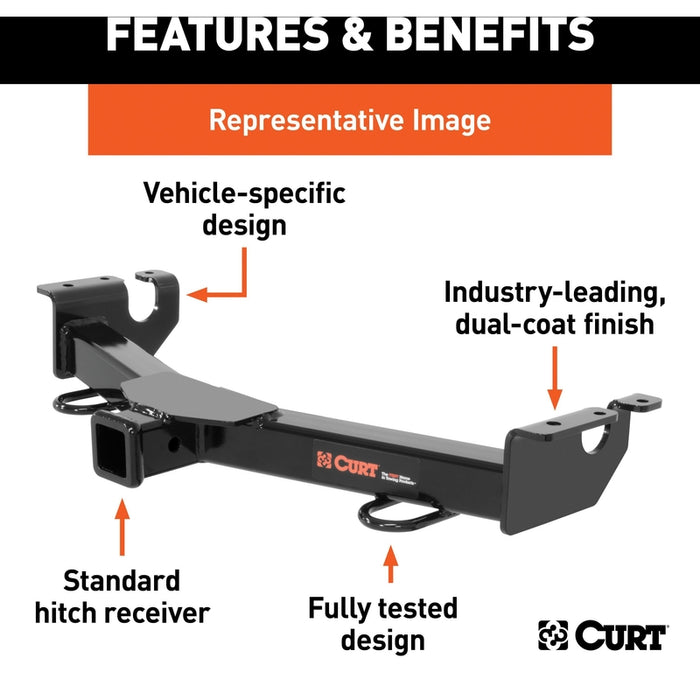 CURT 2-Inch Front Receiver Hitch, Fits Select Toyota Tacoma Model 31094