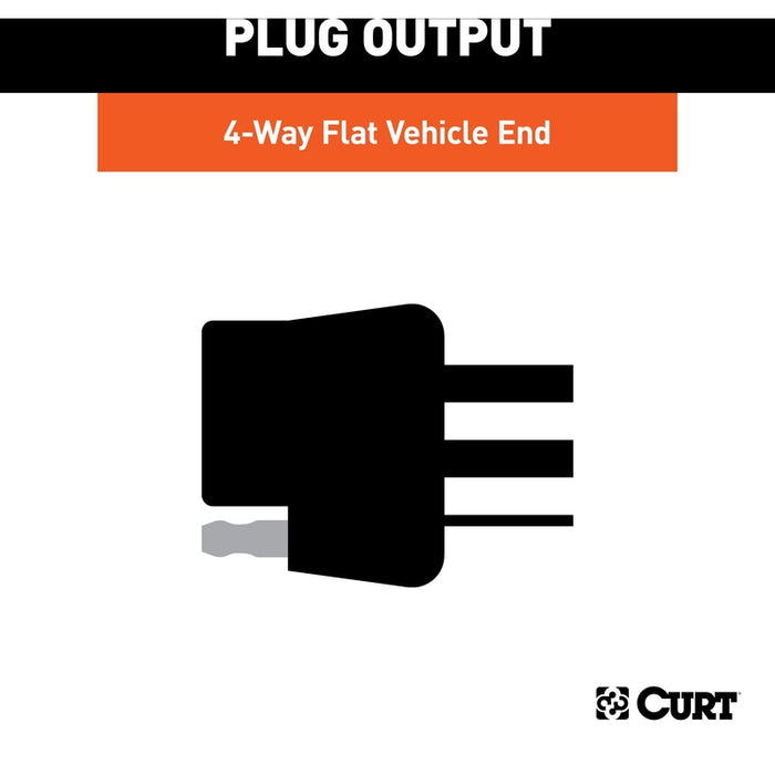 CURT Weather-Resistant Multi-Function Splice-in Trailer Tail Light Converter Kit, 4-Pin Wiring Harness Model 59236