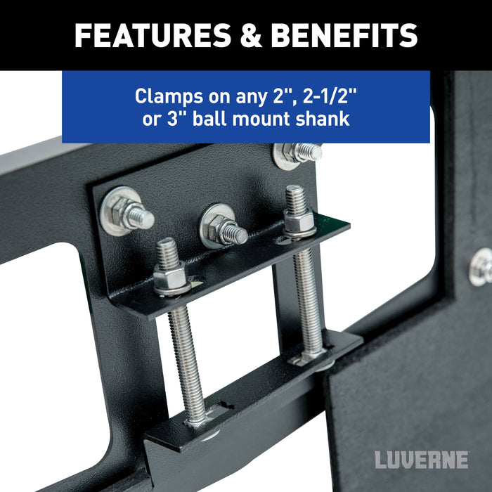 Luverne 15" Long Hitch-Mounted Textured Rubber Tow Guard (Fits 2", 2-1/2" or 3" Shank) Model 255200