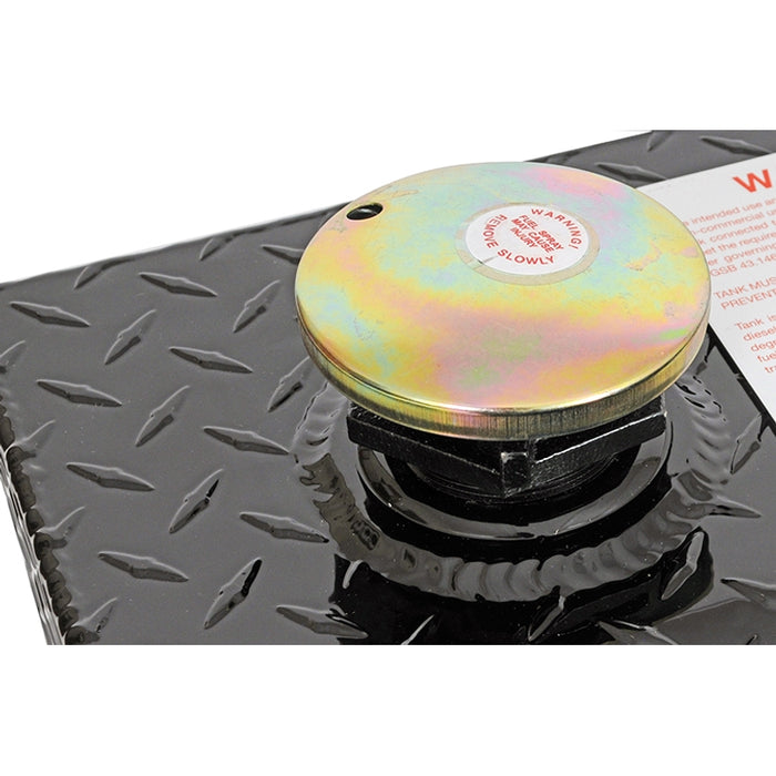 Dee Zee 92-Gal Gloss Black Aluminum L-Shaped Auxiliary Tank Model DZ92747XB