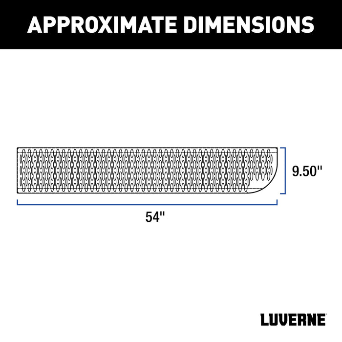 Luverne Grip Step XL 9-1/2" x 54" Steel Passenger Running Board, Select Ford E-Transit Model 495154-401817