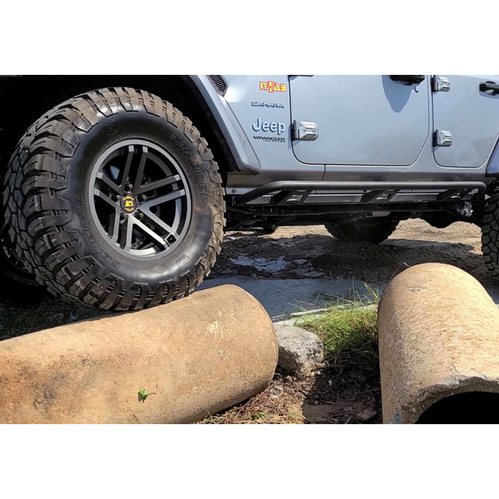 N-Fab Trailslider Rock Sliders Textured Black Steel Model TSJ074-TX