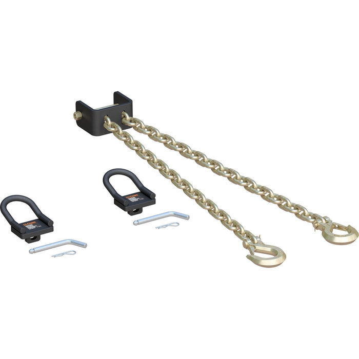 CURT CrossWing 5th Wheel Safety Chain Assembly with Rail Anchors Model 16612