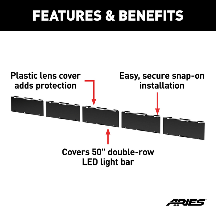 ARIES LED Light Covers for 50" Light Bar Model 1501279