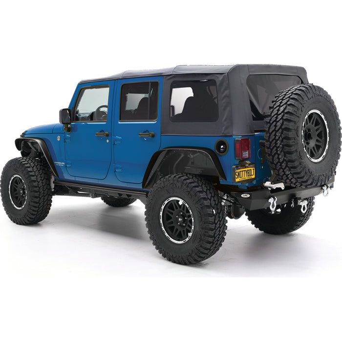 Smittybilt OEM Replacement Soft Top w/ Tinted Windows - Black Diamond (07-09 JKU) Model 9080235
