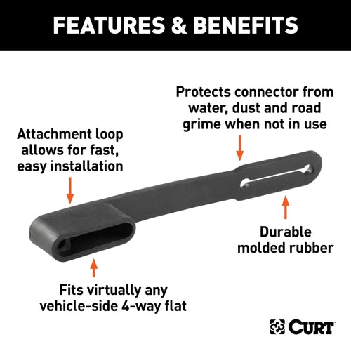 CURT Vehicle-Side 4-Pin Flat Trailer Wiring Harness Connector Dust Cover Model 58201