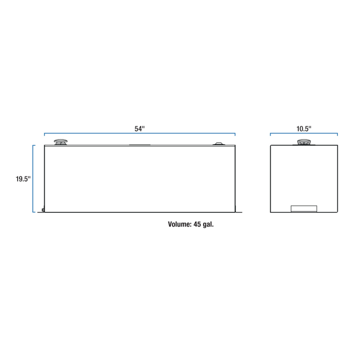 UWS White 45-Gallon Vertical Steel Transfer Tank Model ST-45-R-W