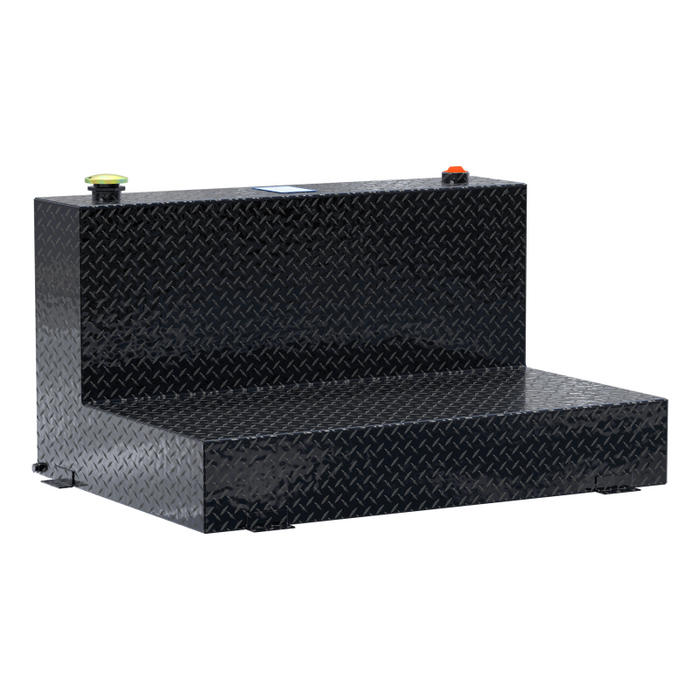 UWS Gloss Black 85-Gallon L-Shape Aluminum Transfer Tank Model TT-85-L-T-P-BLK