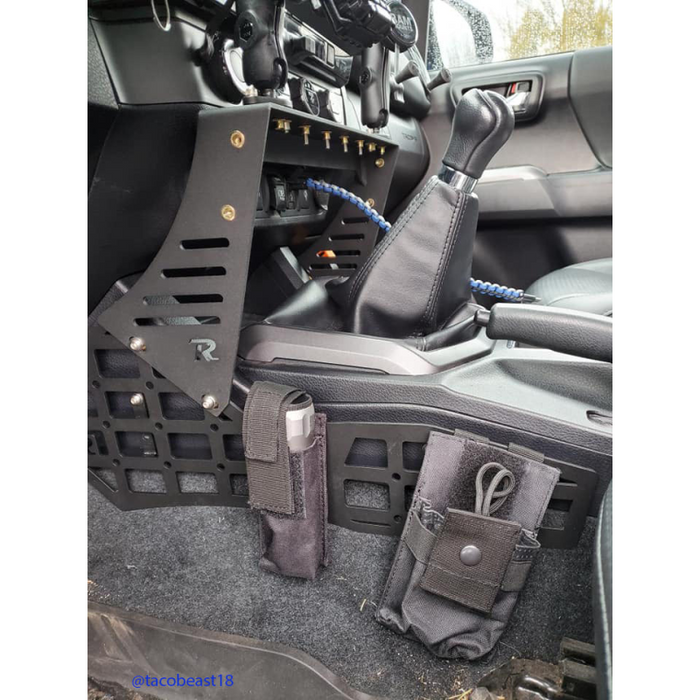 Rago Fabrication 2016-2023 3rd Gen Toyota Tacoma Center Console Molle Storage Panel Model R1619TTAUCCMP