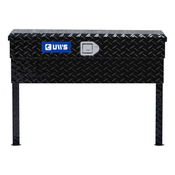 UWS Gloss Black Aluminum 36" Truck Side Tool Box Model TBSM-36-BLK
