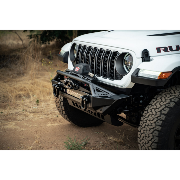 DV8 Offroad 2007-2026 Jeep GladiatorJT Wrangler JK JKU JL JLU Fs-1 Series Stubby Front Bumper Model FBJL-11
