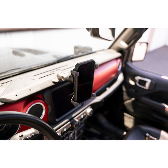 DV8 Offroad 2018-2025 Jeep Gladiator JT Wrangler JL, JLU Digital Device Dash Mount Model DMJL-01