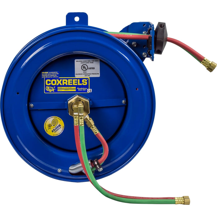 Coxreels EZ-SGW Series Safety System Side Mount Welding Hose Reel 1/4 in. x 75 ft. T-Grade - Hose Included 200 PSI Model EZ-SG19WT-175