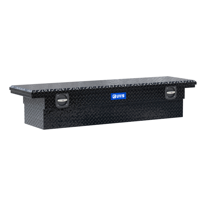 UWS 72" Gloss Black Aluminum Secure Lock Crossover Truck Tool Box, Low Profile (LTL Shipping Only) Model SL-72-LP-BLK