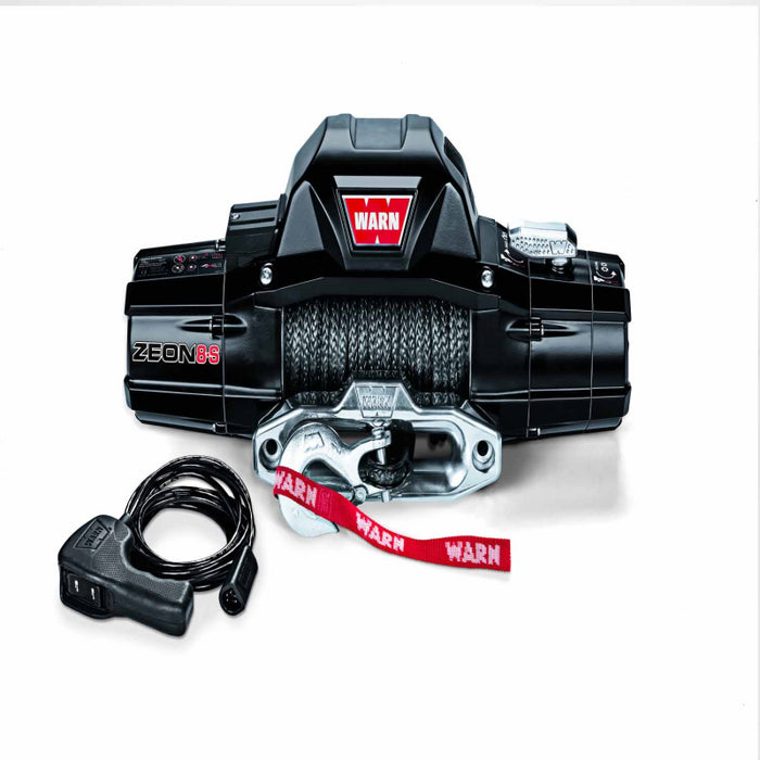 Warn ZEON 8-S Winch, Pull Capacity 8,000 lb, 100 Feet Of Spydura Synthetic Rope Model 89305