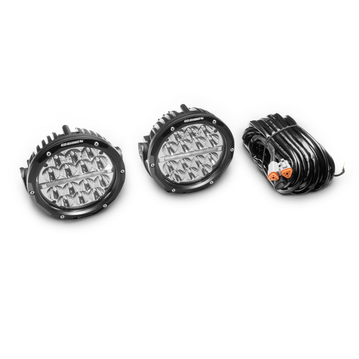 Go Rhino Bright Series Round 6" LED Driving Light W/Daytime Running Light Model 750700623DRS