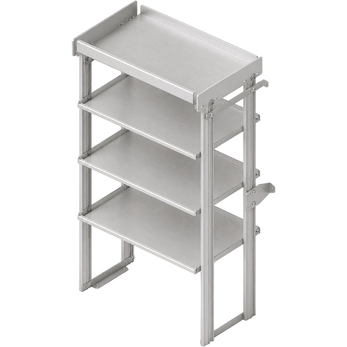 Hackney Base Shelving Module with Pipe Top and 3 Shelves - 23D x 36W x 60.5H Model 2336PB