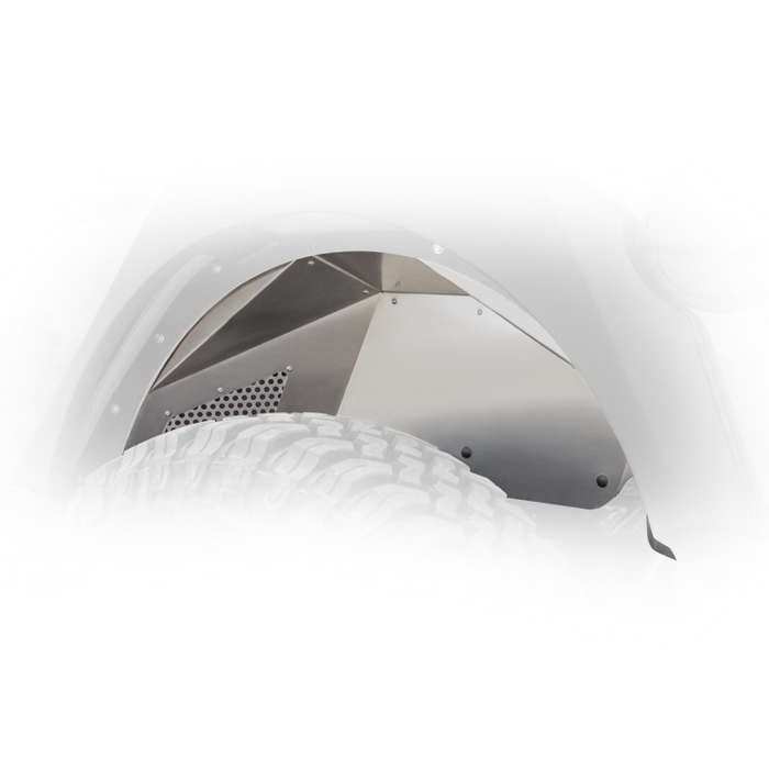 DV8 Offroad 2018-2025 Jeep Wrangler JL JLU Rear Inner Fenders Black Model INFEND-03RB