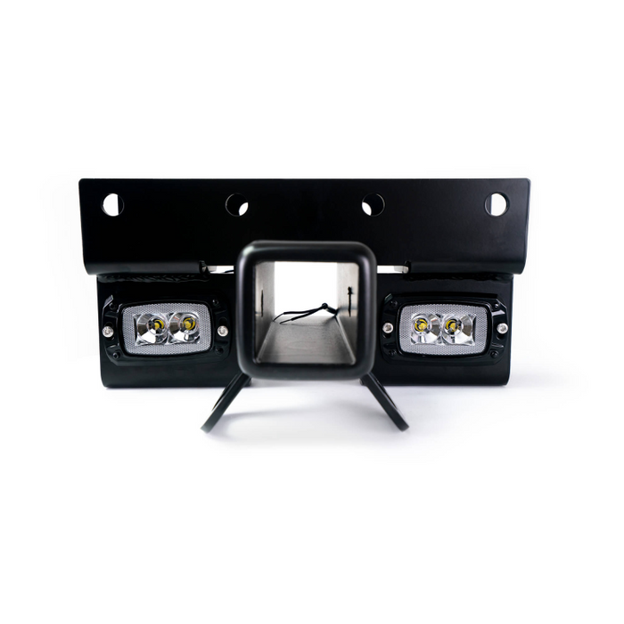 DV8 Offroad 2007-2025 Jeep Wrangler JK JKU JL JLU 2 and 4-Door Bolt-on Hitch with Lights Model AHJP-01