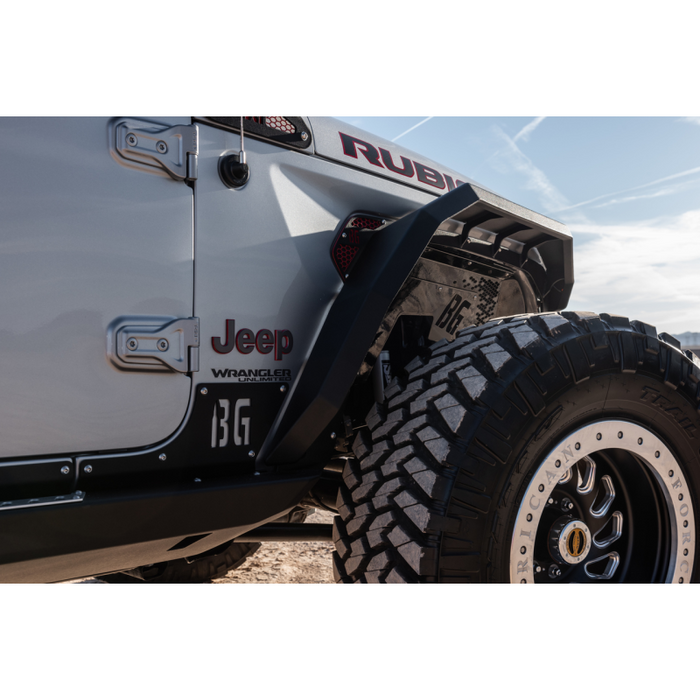 Bodyguard JL Fender System - Narrow Version Front And Rear Liners And Fender Flares Texture Black Powder Coat Model 20075T