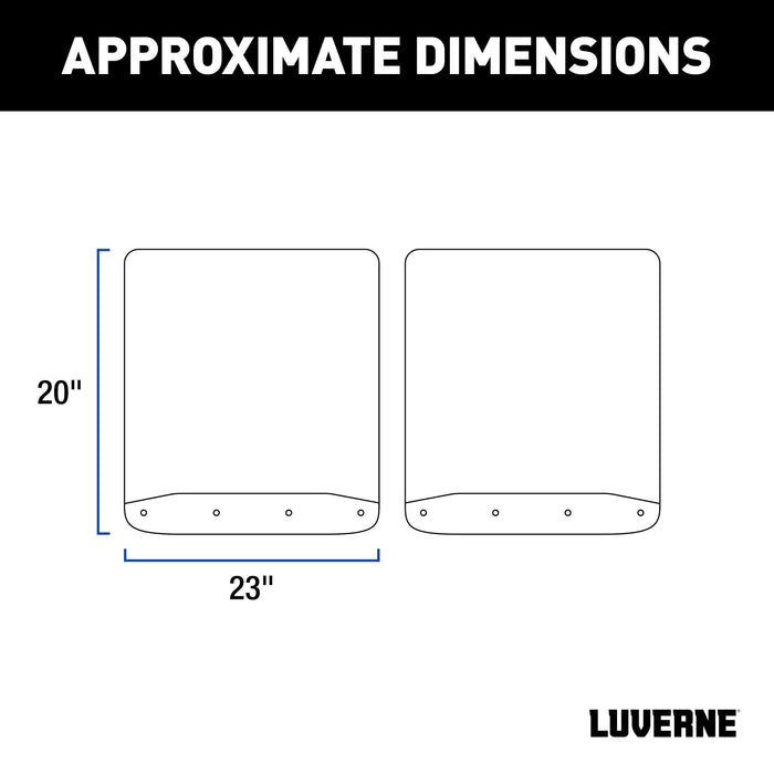 Luverne Rear Dually 20" x 23" Rubber Mud Guards, Select Ford F-350, F-450 (2 Flaps) Model 251724