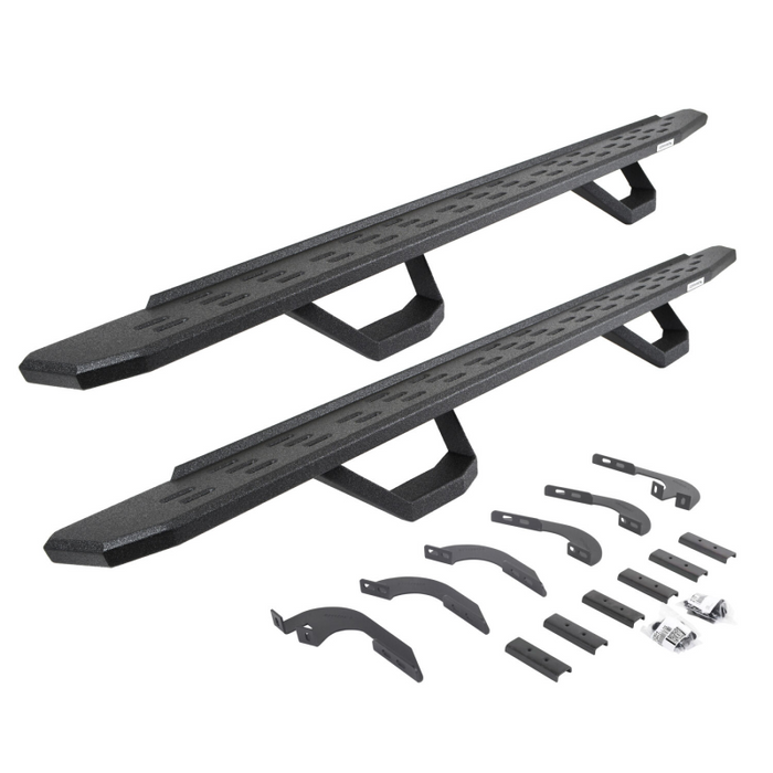 Go Rhino RB30 Running Boards With Mounting Brackets, 2 Pairs Drop Steps Kit Double Cab Only Model 6964298720T