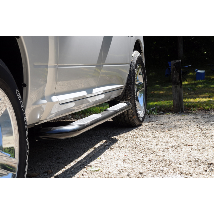 Dee Zee UltraBlack Powder Coated Steel Step Nerf Bars 3 in. Round Cab Length Model DZ372211
