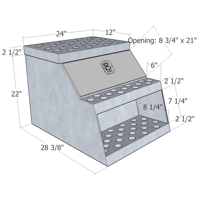 Brute 24" X 24.5" X 28" HD Step Box Model HSB24