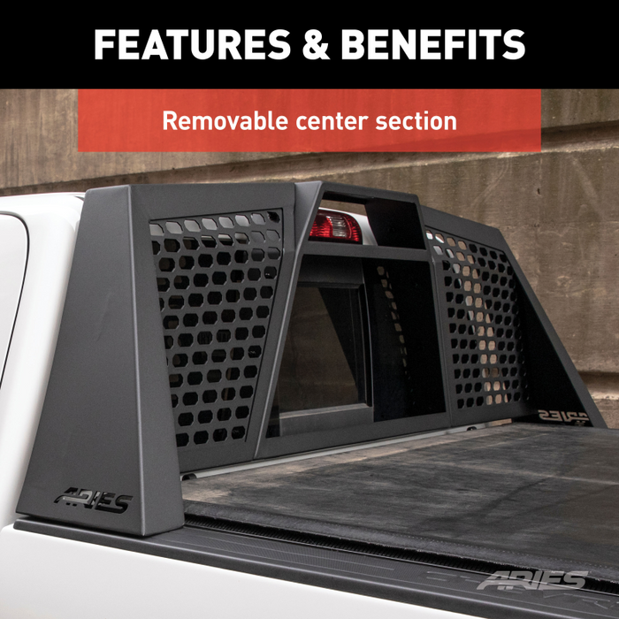 ARIES Switchback Black Aluminum Headache Rack, Fits Select Toyota Tacoma Model 1110114
