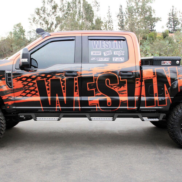 Westin HDX Drop Wheel to Wheel Side Steps Textured Black Stainless Steel Model 56-5340252