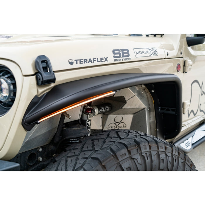 Smittybilt XRC Front Tube Fender Pair - Textured Black (18+ JL/JT) Model 77852