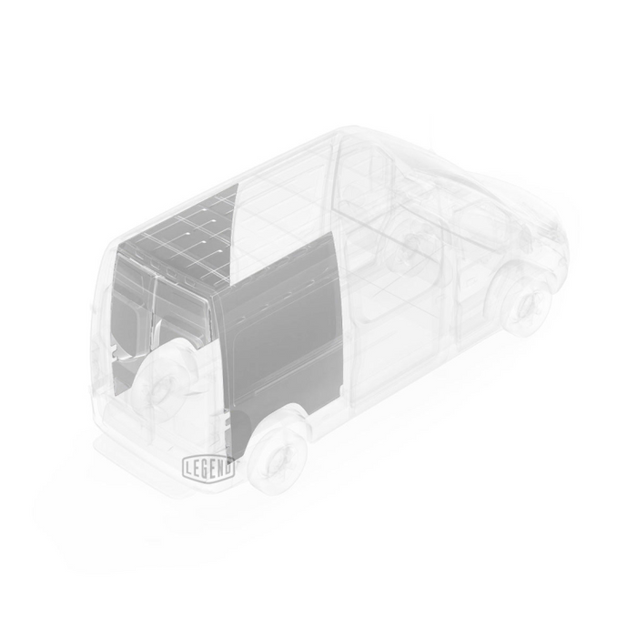 LEGEND EconoLite Wall Liner ONLY - Dual Side Doors Mercedes Sprinter 144" Wheelbase Cargo Van High Roof - Textured Grey Model 05M02-20-H.2