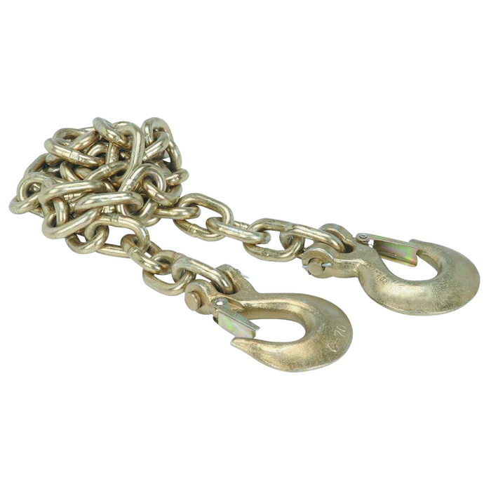 GEN-Y EXECUTIVE Fifth to Gooseneck Safety Chain 3/8 x 84" Safety Chain with 2 Safety Slip Hooks Grade 70 Model GH-70684