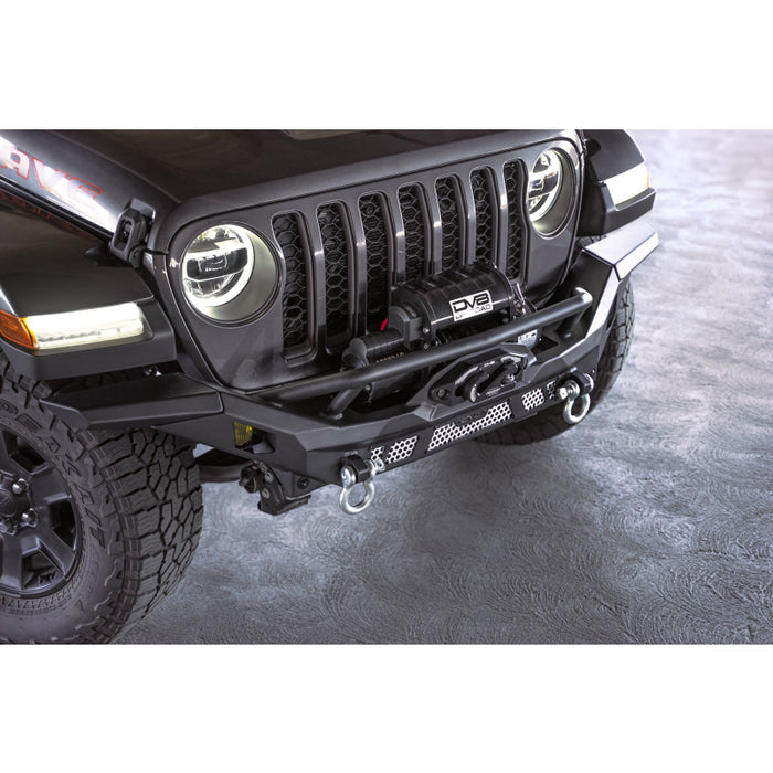 DV8 Offroad 2007-2025 Jeep GladiatorJT Wrangler JK JKU JL JLU Mto Series Front Bumper Model FBJL-12