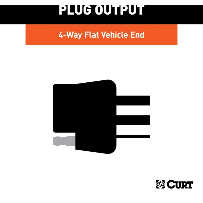 CURT Vehicle-Side Custom 4-Pin Trailer Wiring Harness, Fits Select Ford Transit 350 Dual Rear Wheel Model 56548