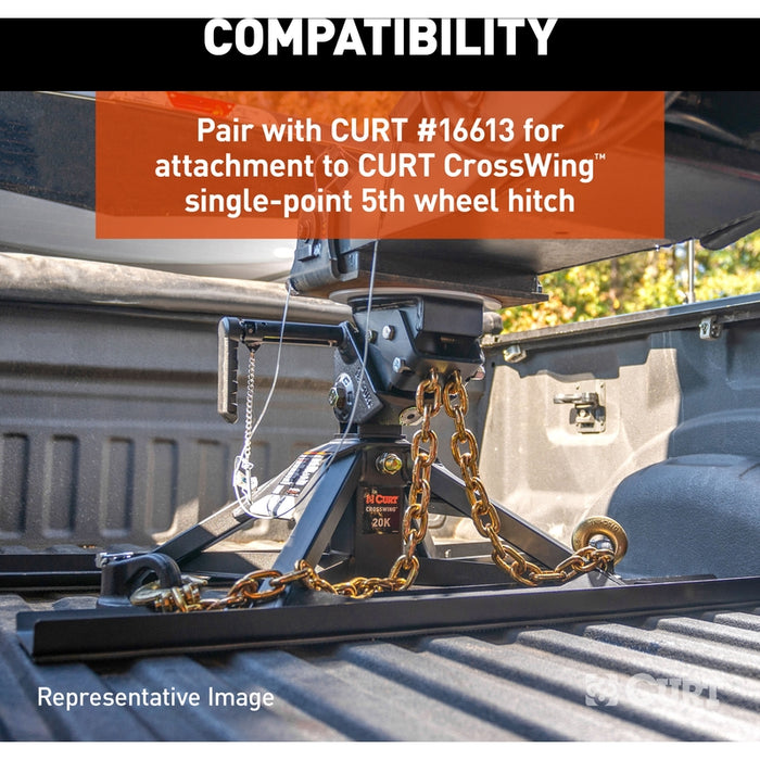 CURT CrossWing 5th Wheel Safety Chain Anchor Plate for Gooseneck Ball Model 16615