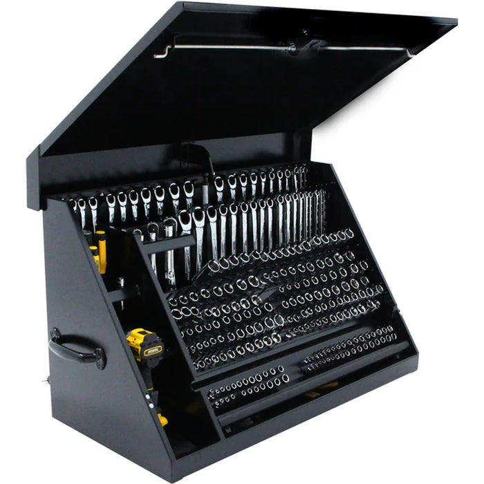 Montezuma 36 x 17 In. Steel Triangle® Toolbox Black Top Mount Toolbox DXTB36BB