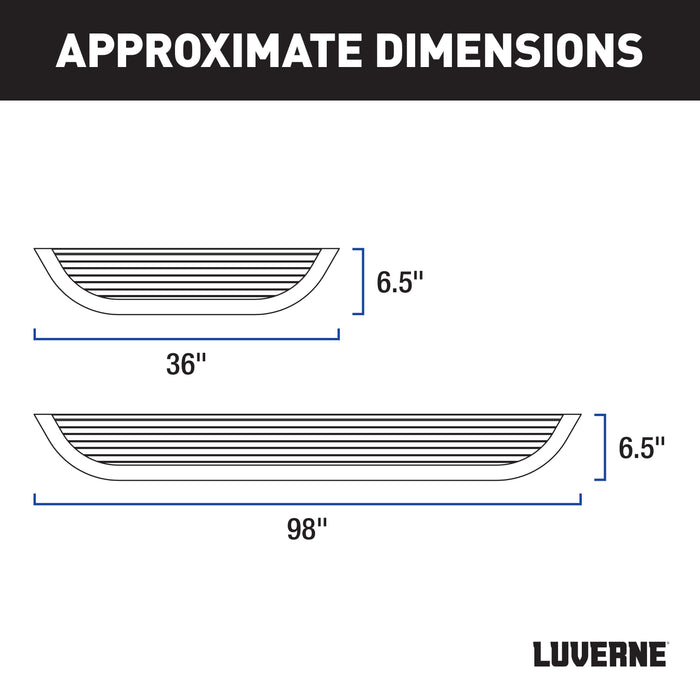Luverne MegaStep 6-1/2" x 36" 100" Aluminum Running Boards Select Ram ProMaster Model 575100-571477