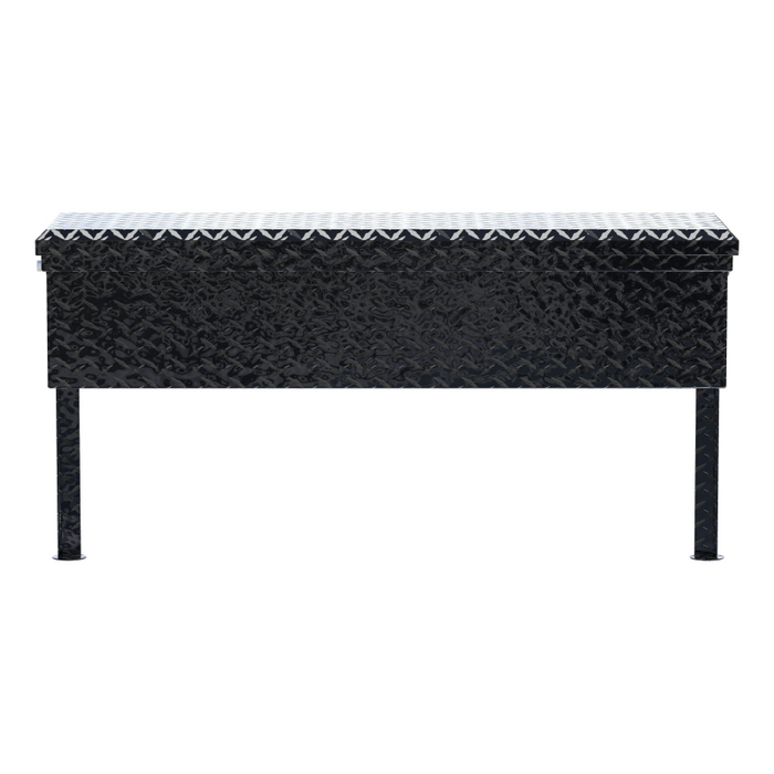 UWS Gloss Black Aluminum 48" Truck Side Tool  Box - Low Profile Model TBSM-48-LP-BLK