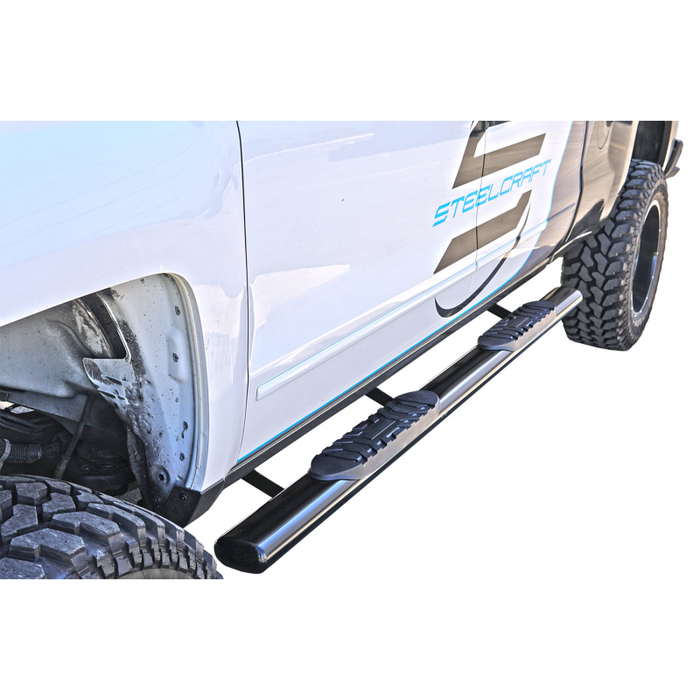 Steelcraft 5in. Oval Black Step Nerf Bars Model 404509B