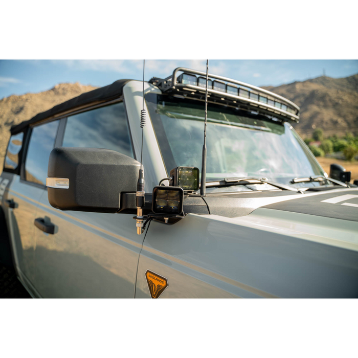 DV8 Offroad 2021-2026 Ford Bronco A-Pillar Dual Light Pod Drop Mounts Model LBBR-08